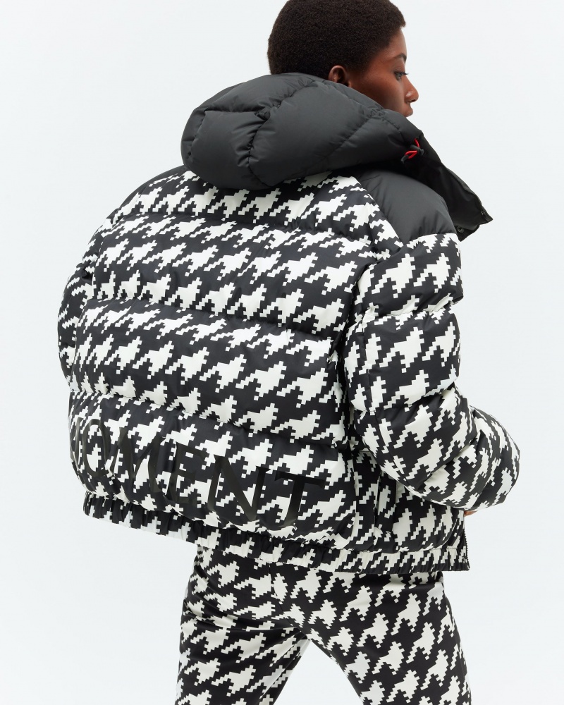 Perfect Moment Houndstooth Moment Puffer Noir Blanche | 863792FLC