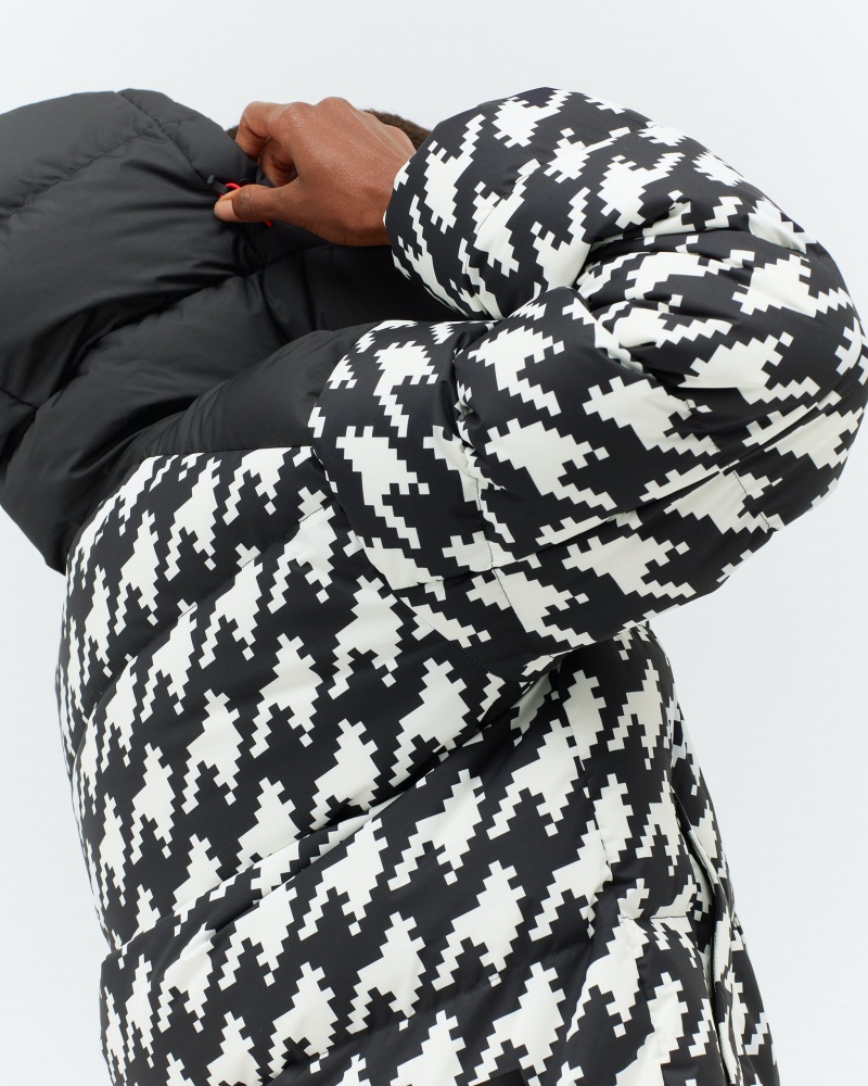 Perfect Moment Houndstooth Moment Puffer Noir Blanche | 863792FLC