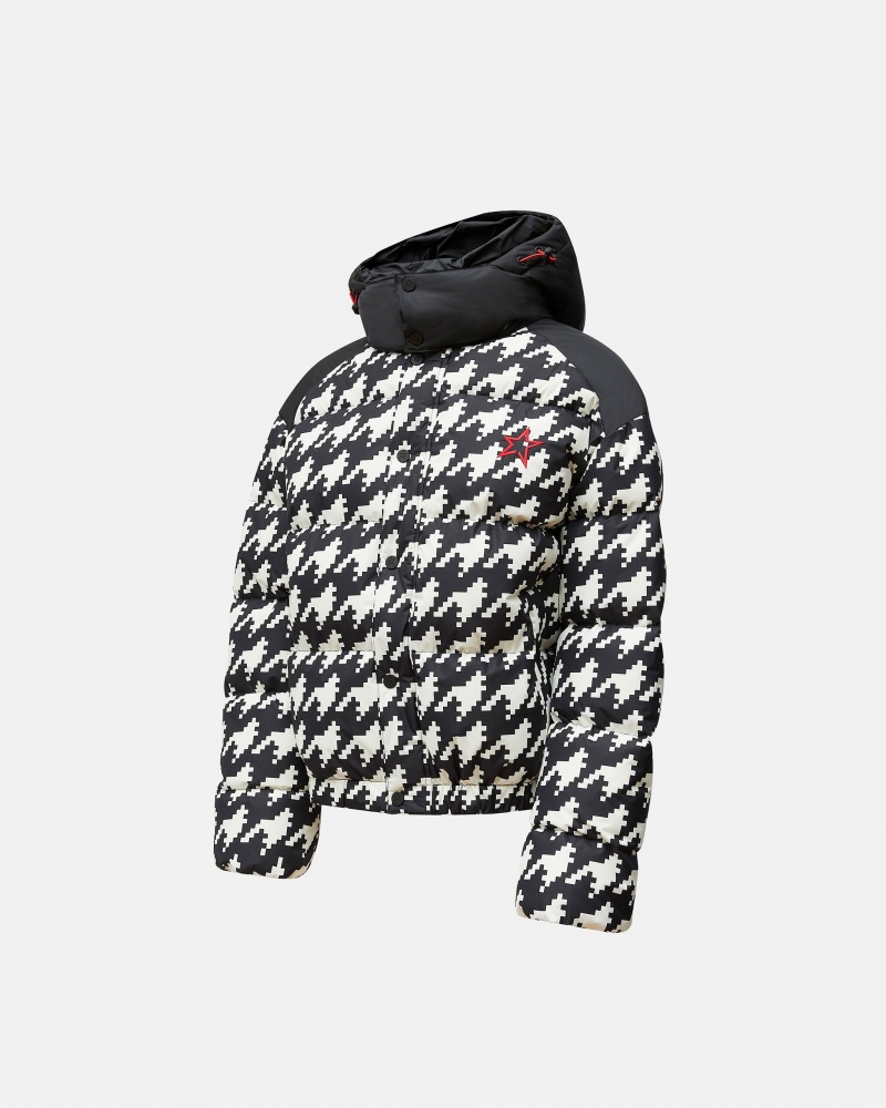Perfect Moment Houndstooth Moment Puffer Noir Blanche | 863792FLC