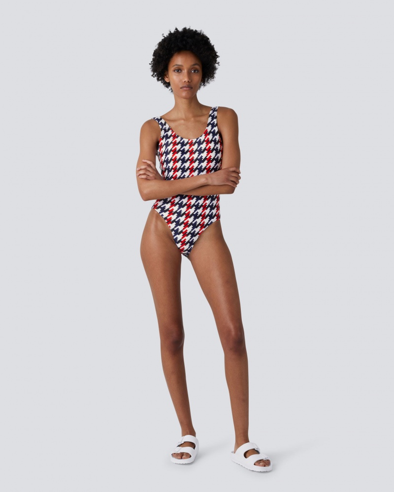 Perfect Moment Houndstooth One-Piece Swimsuit Houndstooth | 481073PDF
