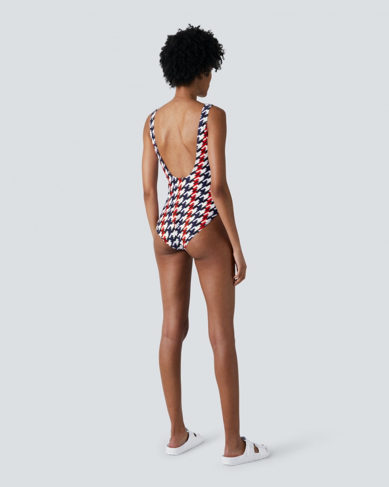 Perfect Moment Houndstooth One-Piece Swimsuit Houndstooth | 481073PDF