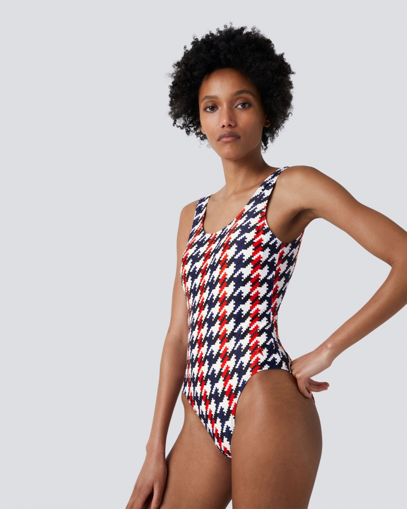 Perfect Moment Houndstooth One-Piece Swimsuit Houndstooth | 481073PDF