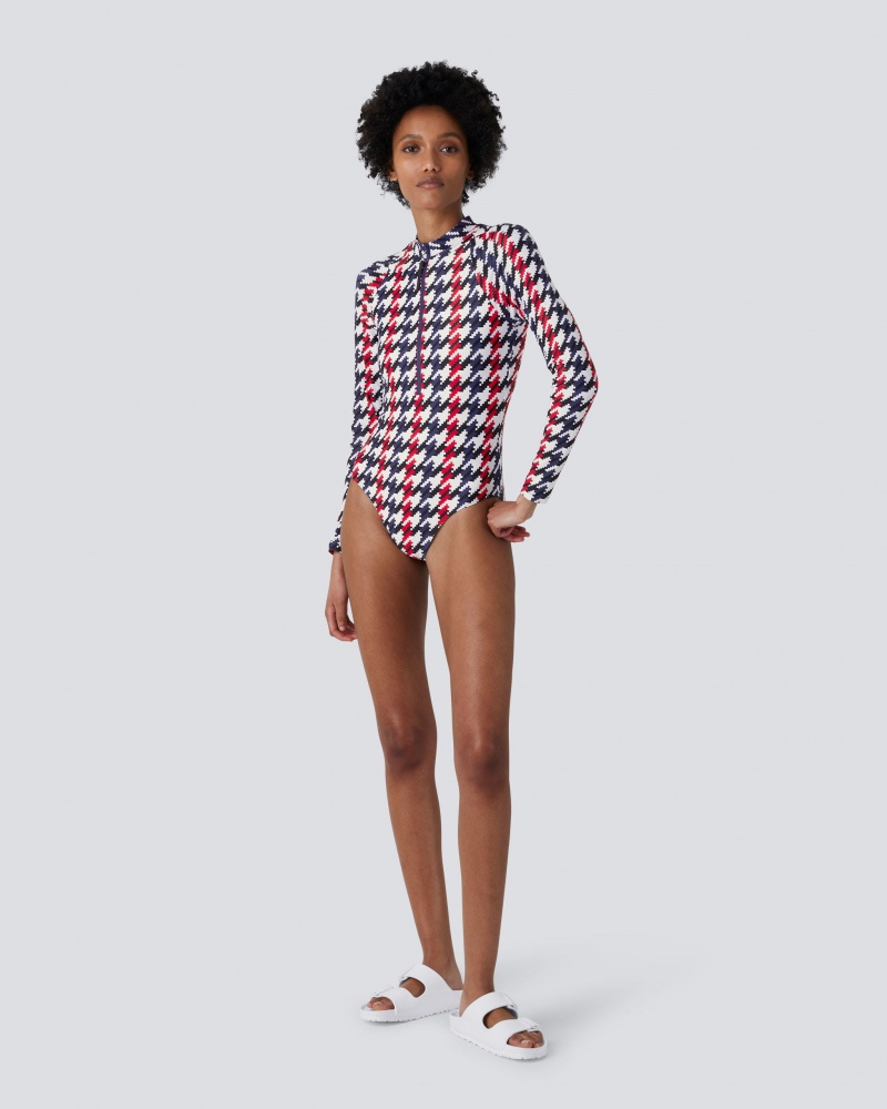 Perfect Moment Houndstooth PM Half-Zip Spring Suit Houndstooth | 528460RTS