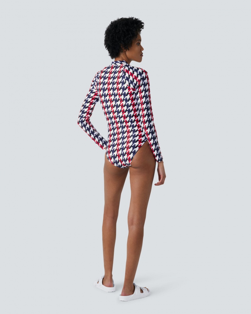 Perfect Moment Houndstooth PM Half-Zip Spring Suit Houndstooth | 528460RTS