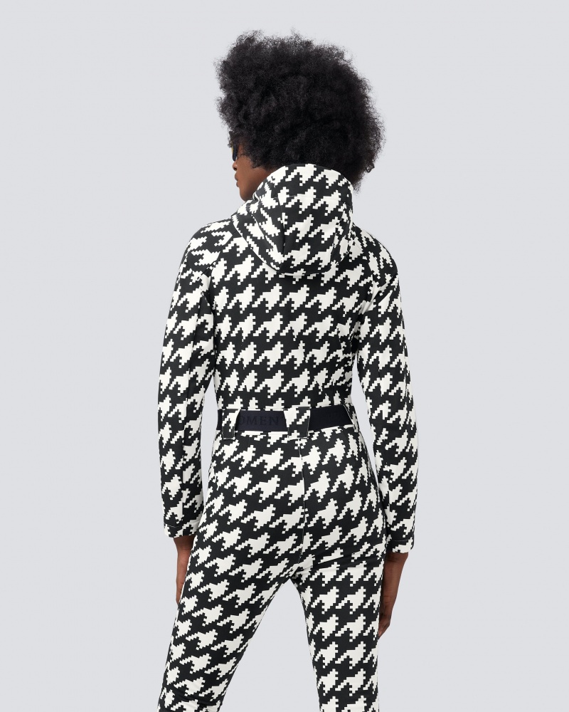 Perfect Moment Houndstooth Ski Suit Noir Blanche | 264359IGH