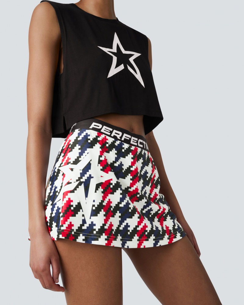 Perfect Moment Houndstooth Starlight Skirt Houndstooth | 195724DEJ