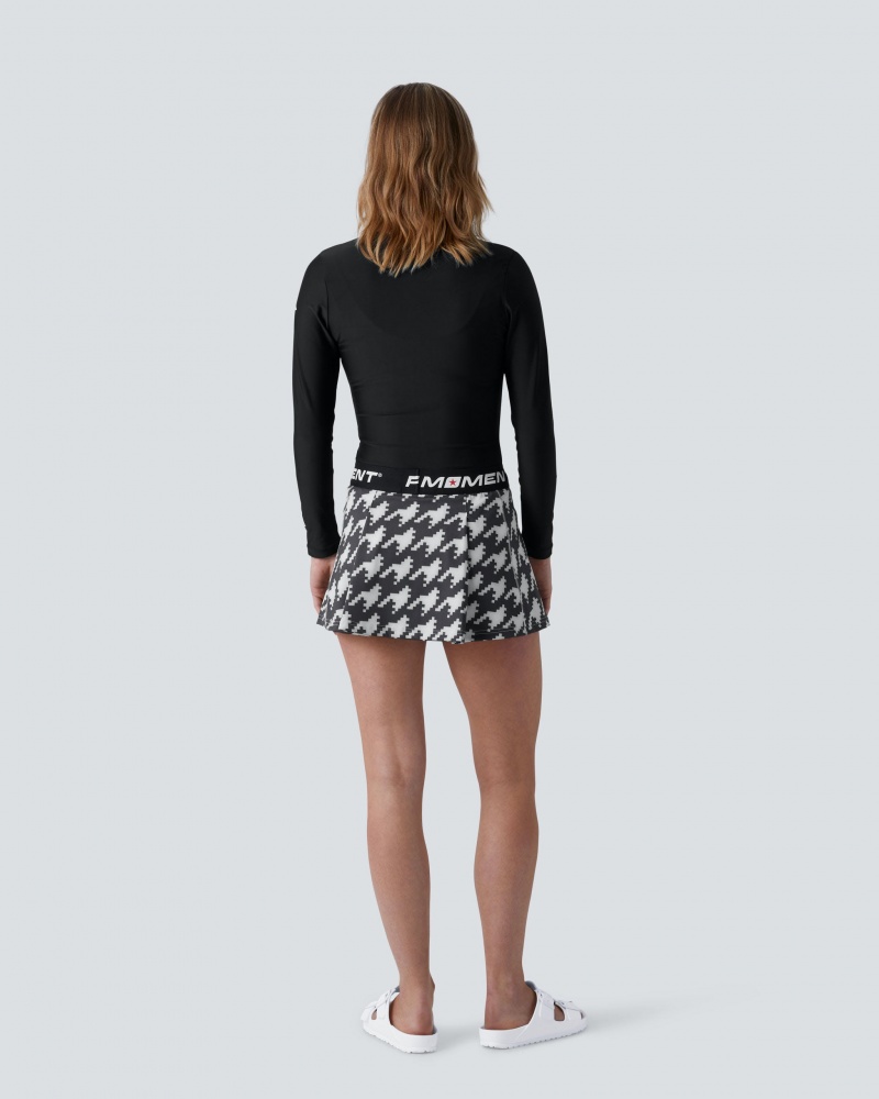 Perfect Moment Houndstooth Starlight Skirt Noir Blanche | 286475IAX