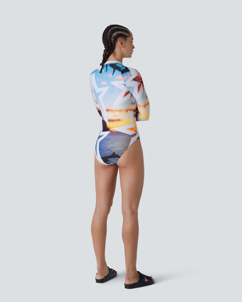 Perfect Moment Ibiza Print PM Half-Zip Spring Suit Ibiza Print | 128096NUY