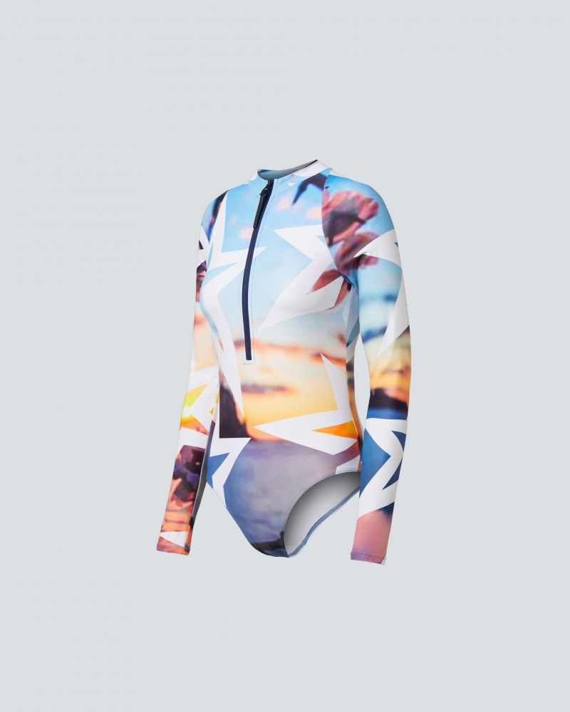 Perfect Moment Ibiza Print PM Half-Zip Spring Suit Ibiza Print | 128096NUY