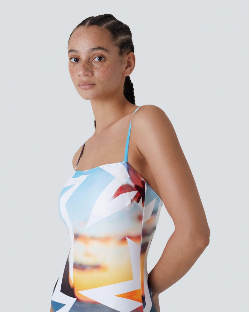 Perfect Moment Ibiza Sol One-Piece Swimsuit Ibiza Print | 243618BXG