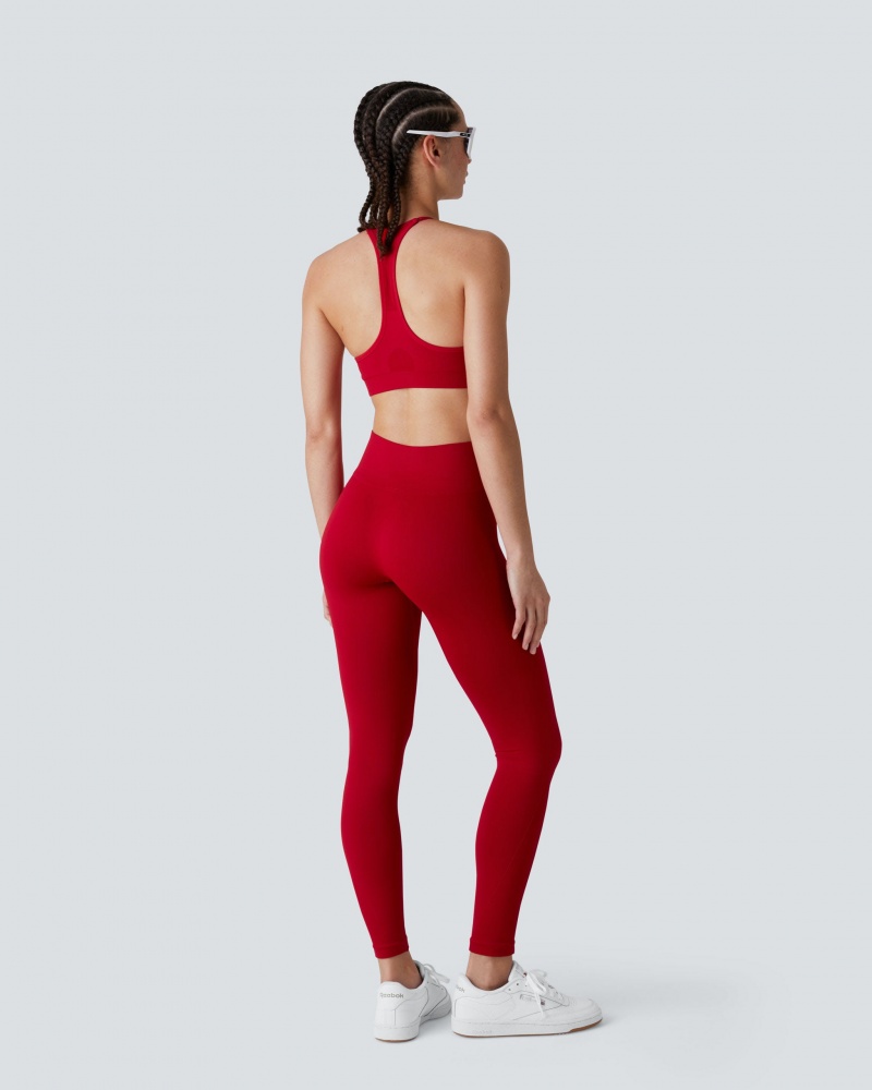 Perfect Moment Intarsia Fitness Top Rouge | 509874TDI