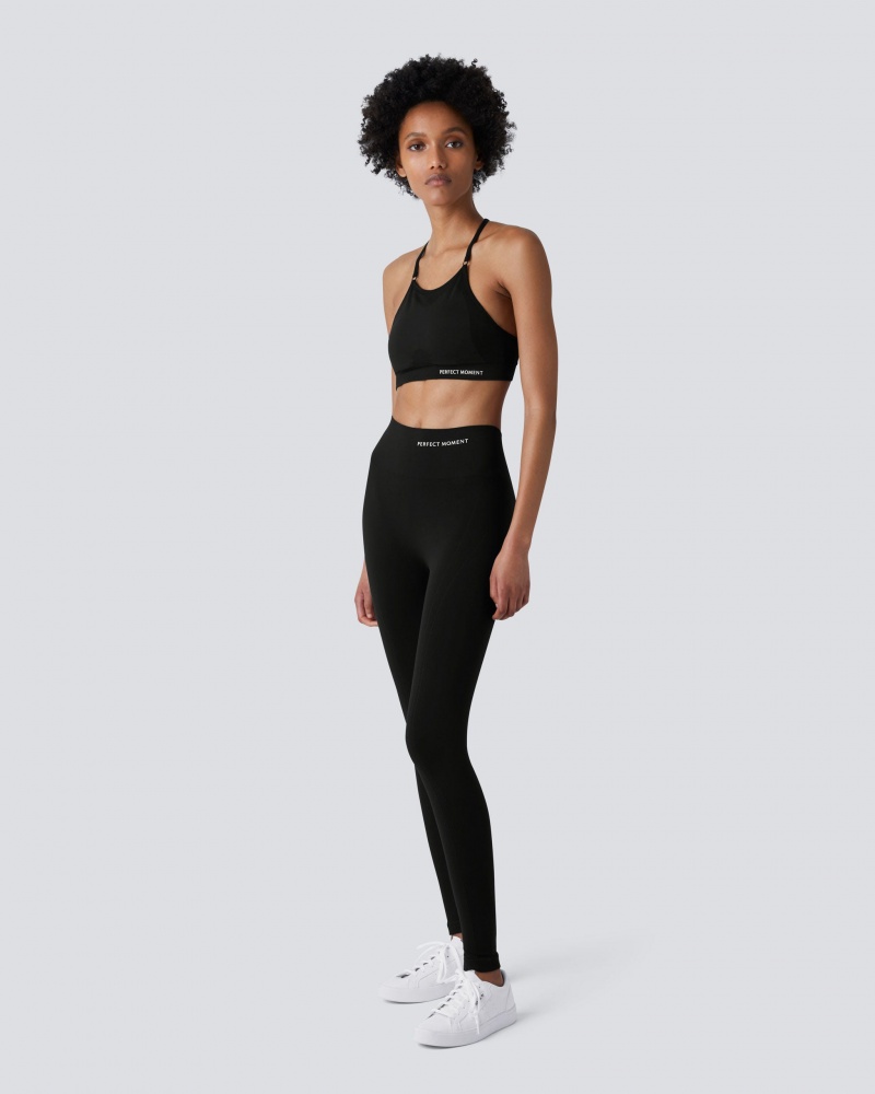 Perfect Moment Intarsia Leggings Noir | 196320ZFJ