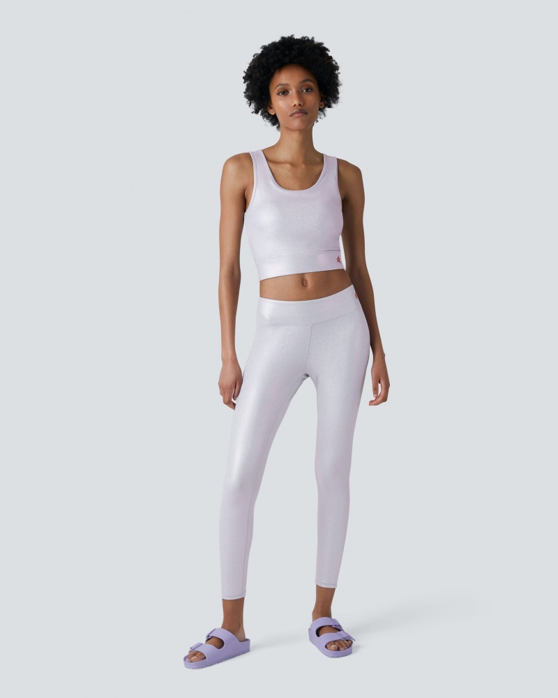 Perfect Moment Lumi Fitness Top Shiny Pastel Lilac | 459087EIG
