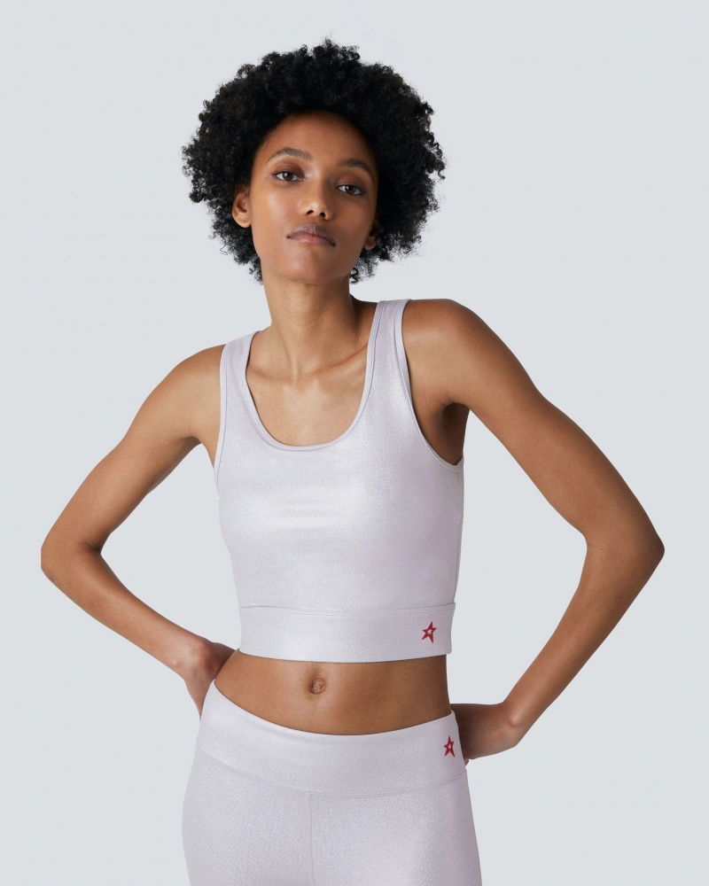 Perfect Moment Lumi Fitness Top Shiny Pastel Lilac | 459087EIG