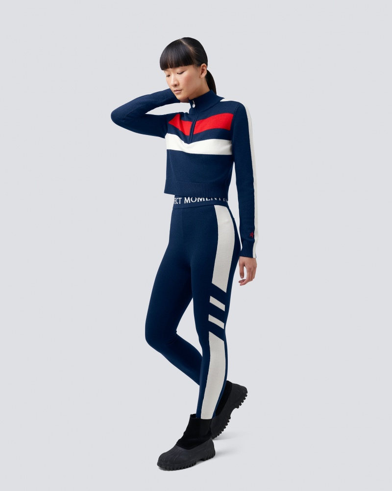 Perfect Moment Mania Merino Laine Legging Bleu Marine | 301457WGY