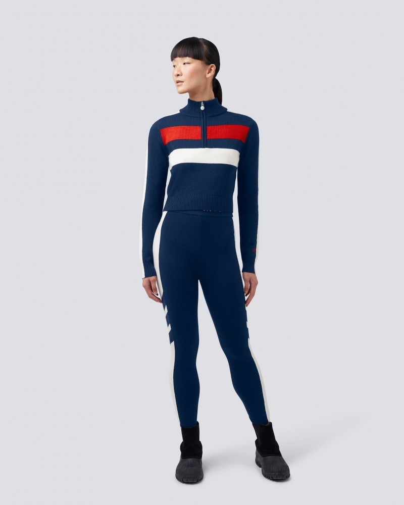 Perfect Moment Mania Merino Laine Top Bleu Marine | 153408GCQ
