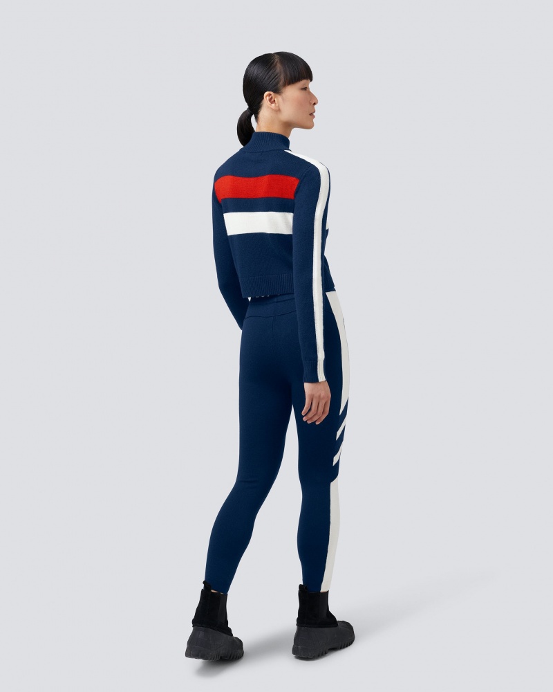 Perfect Moment Mania Merino Laine Top Bleu Marine | 153408GCQ