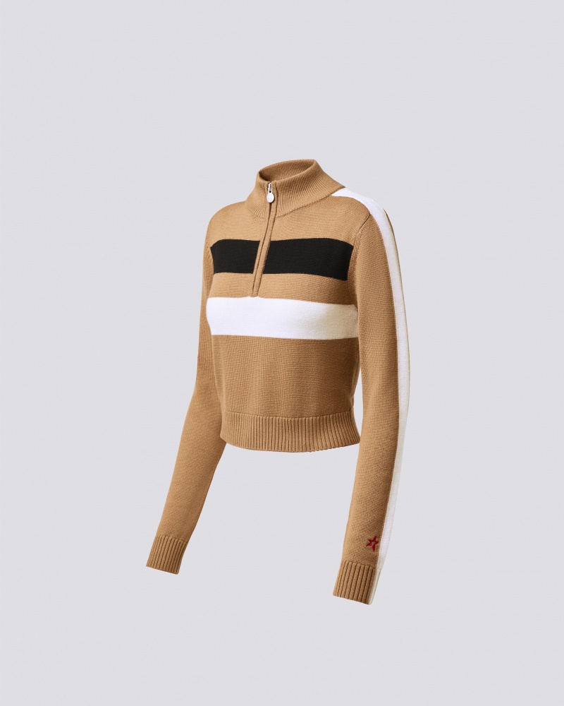 Perfect Moment Mania Merino Laine Top Marron | 729308XMD