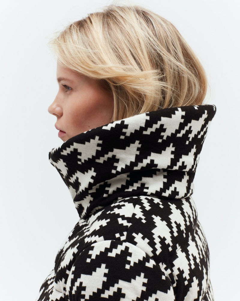 Perfect Moment Merino Laine Blend Polar Flare Jacket Noir Blanche | 435216AMB