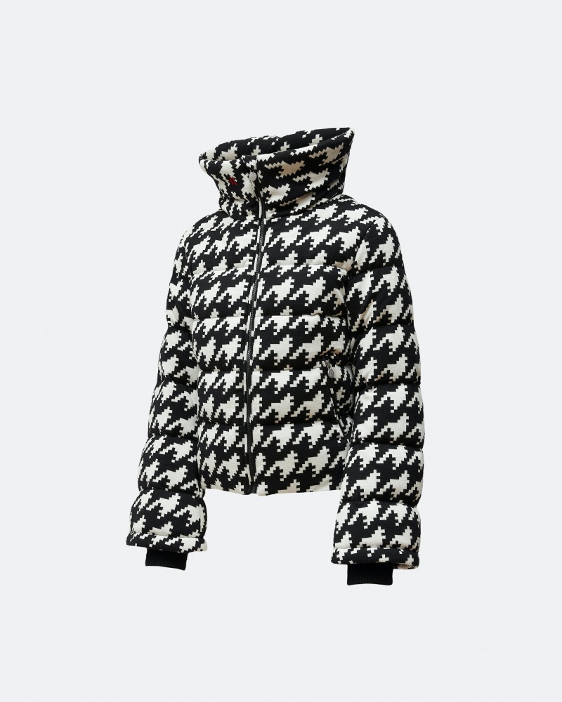 Perfect Moment Merino Laine Blend Polar Flare Jacket Noir Blanche | 435216AMB