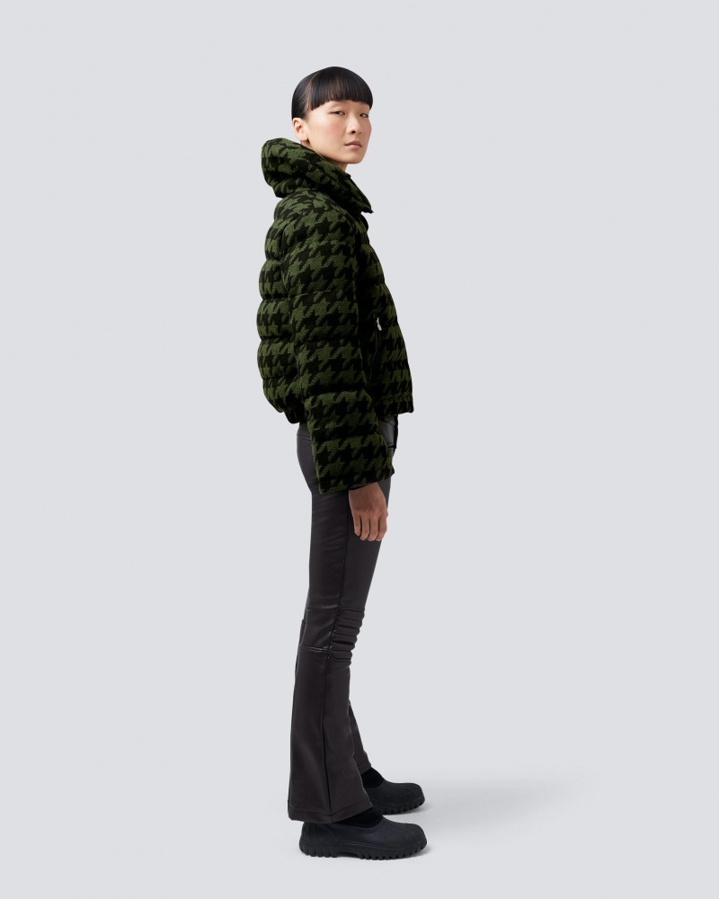 Perfect Moment Merino Laine Polar Flare Down Jacket Vert Foncé Noir | 935168WYJ