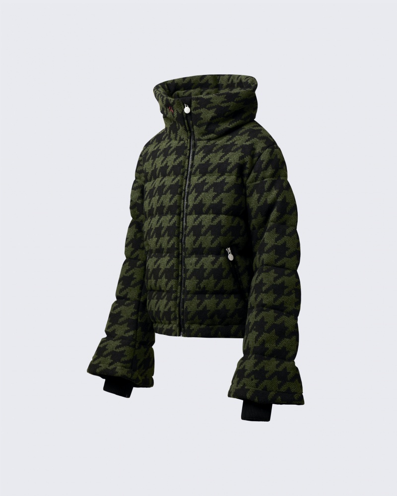 Perfect Moment Merino Laine Polar Flare Down Jacket Vert Foncé Noir | 935168WYJ