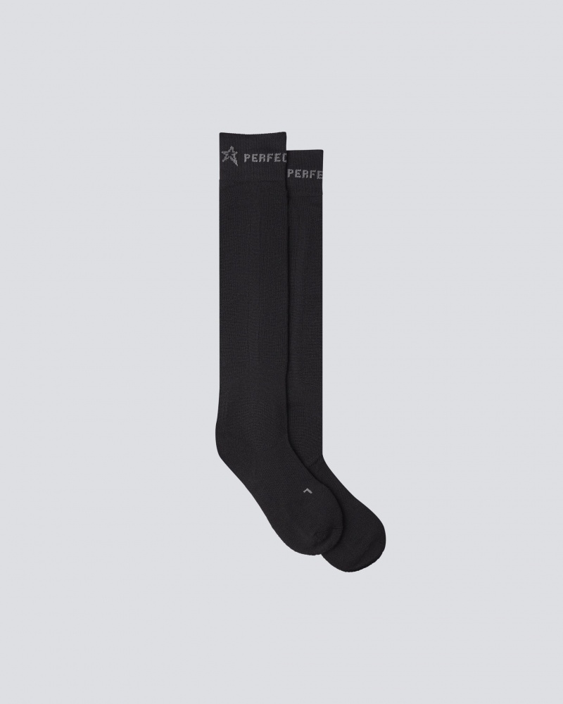 Perfect Moment Merino Laine Ski Socks Noir | 805397UTM