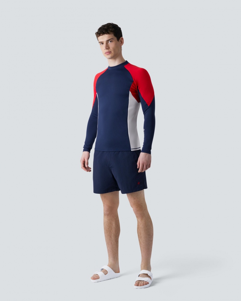 Perfect Moment Mission Neo Rash Guard Bleu Marine Blanche Rouge | 854792TZI