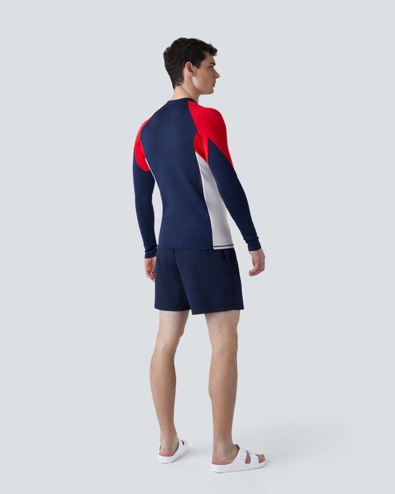 Perfect Moment Mission Neo Rash Guard Bleu Marine Blanche Rouge | 854792TZI