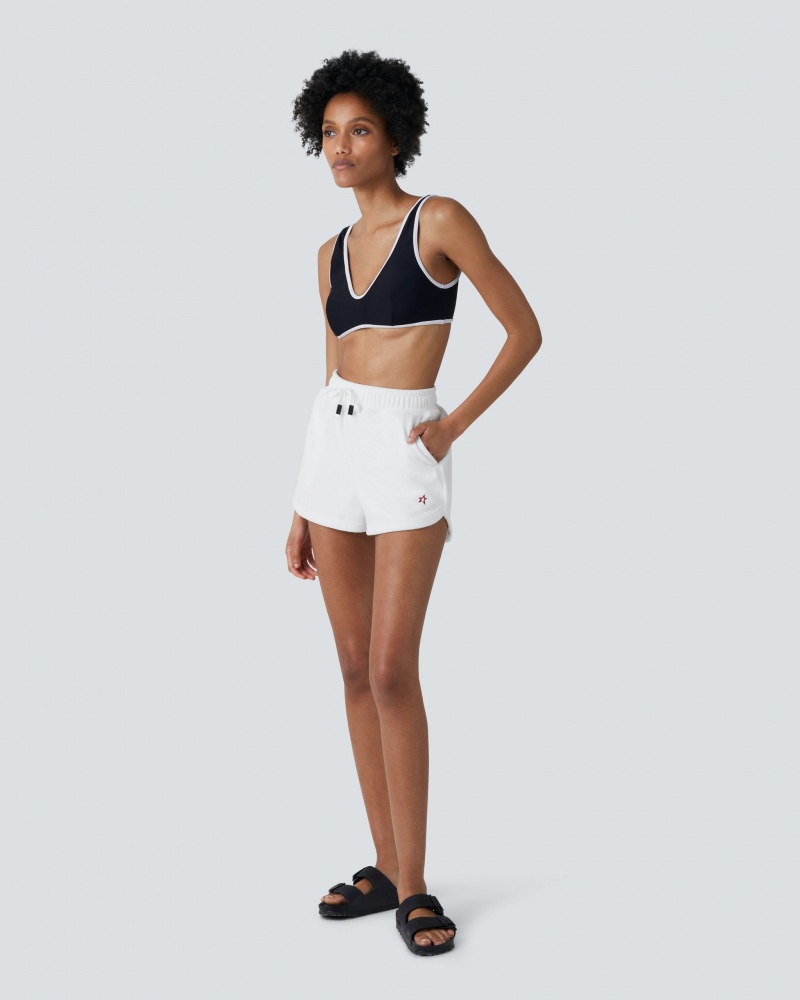 Perfect Moment Misty Towelling Shorts Blanche | 835410JGS