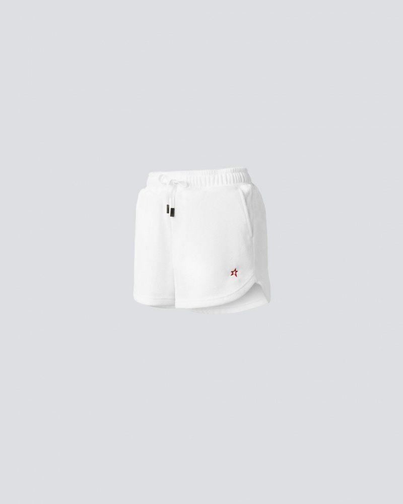 Perfect Moment Misty Towelling Shorts Blanche | 835410JGS