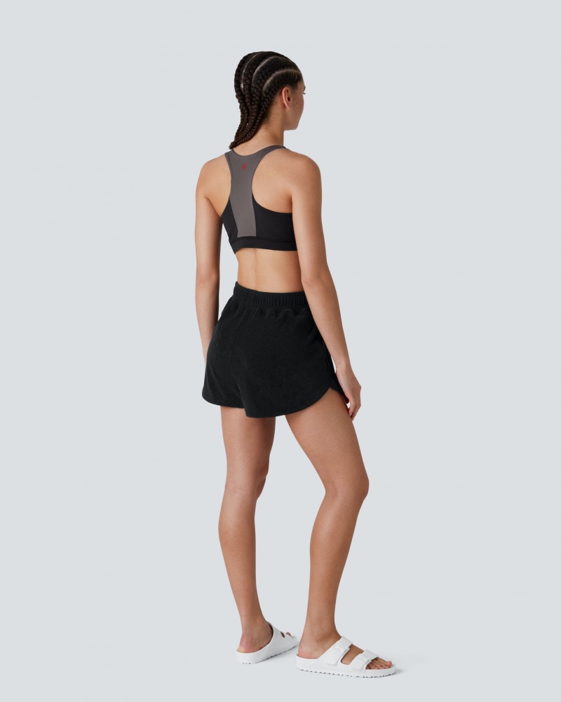 Perfect Moment Misty Towelling Shorts Noir | 013945JOY