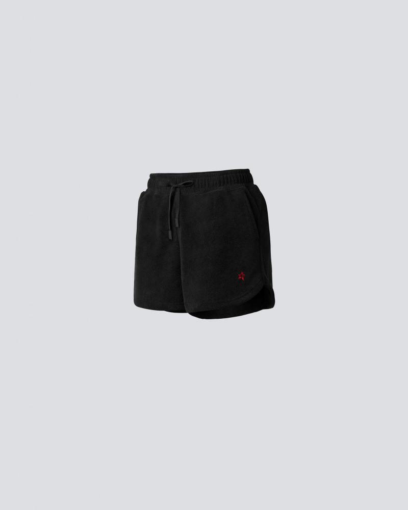 Perfect Moment Misty Towelling Shorts Noir | 013945JOY