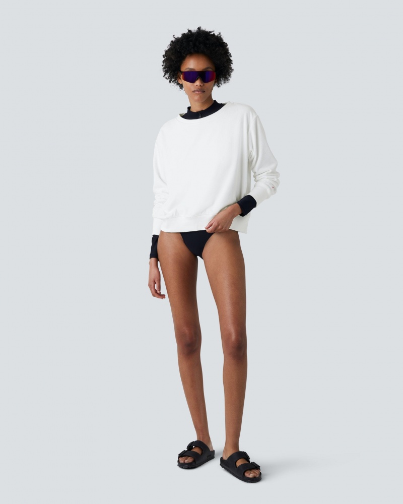 Perfect Moment Misty Towelling Top Blanche | 564812HLZ