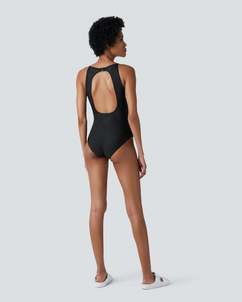 Perfect Moment Nordic Halter One-Piece Swimsuit Noir | 627803HQL