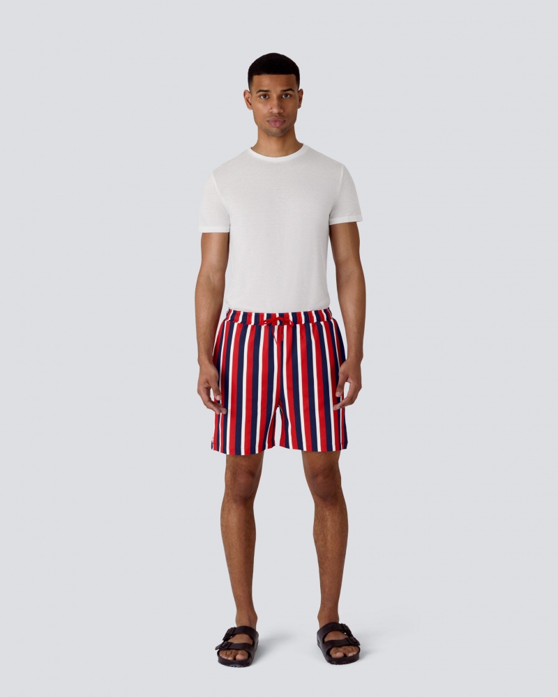 Perfect Moment PM Beach Shorts Bleu Marine Blanche Rouge | 189023WRM