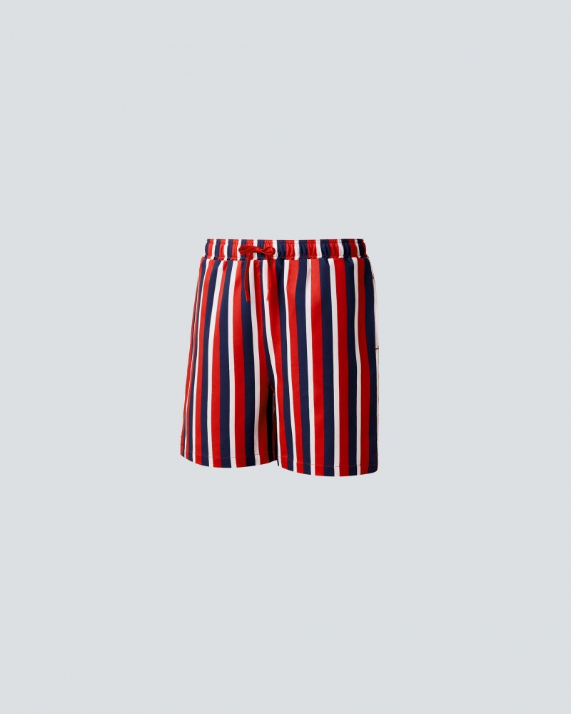 Perfect Moment PM Beach Shorts Bleu Marine Blanche Rouge | 189023WRM