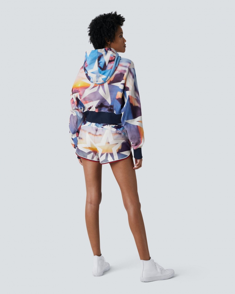 Perfect Moment PM Cropped Hoodie Ibiza Print | 295103SWP