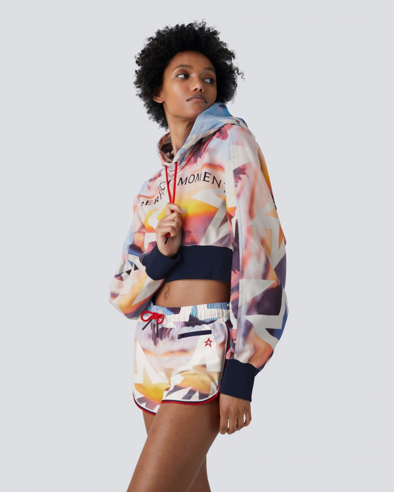 Perfect Moment PM Cropped Hoodie Ibiza Print | 295103SWP