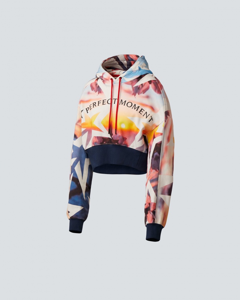 Perfect Moment PM Cropped Hoodie Ibiza Print | 295103SWP