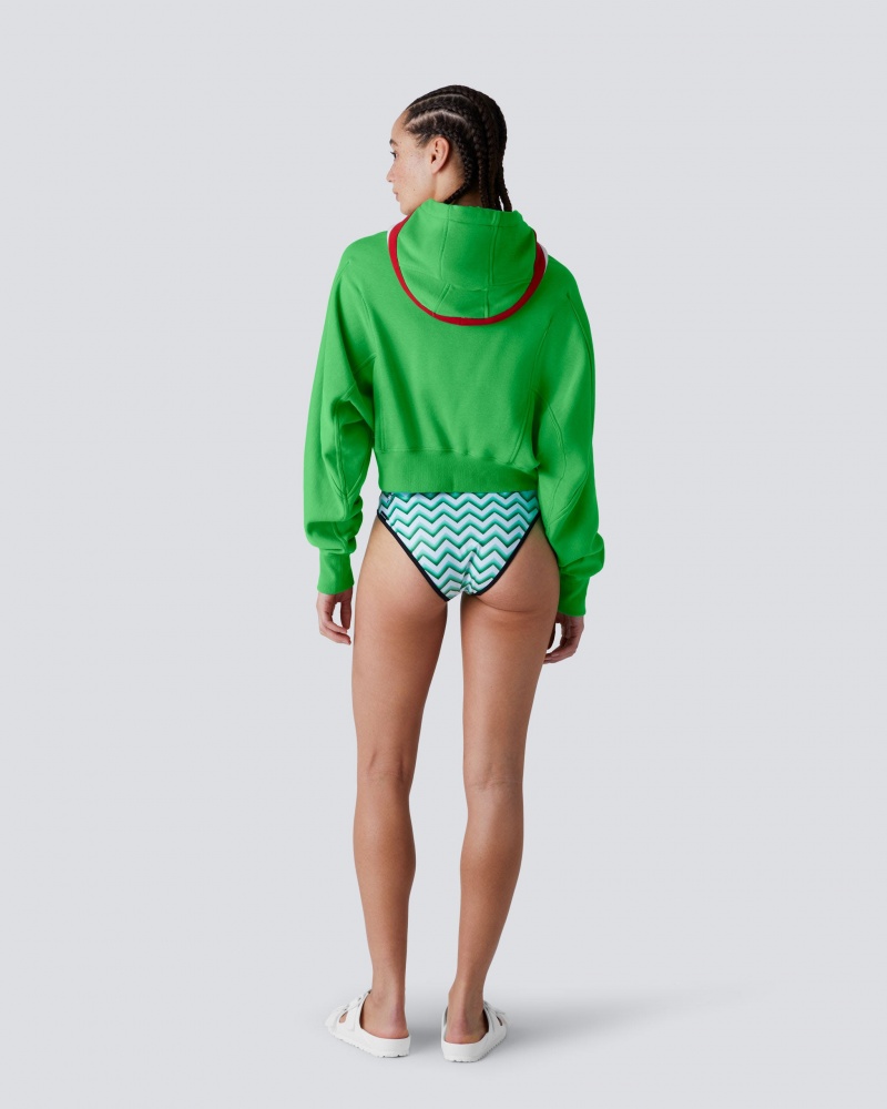 Perfect Moment PM Cropped Hoodie Vert | 439581BJW