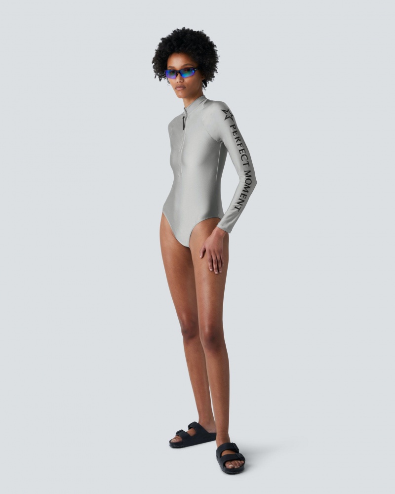 Perfect Moment PM Half-Zip Spring Suit Argent | 136497TEK