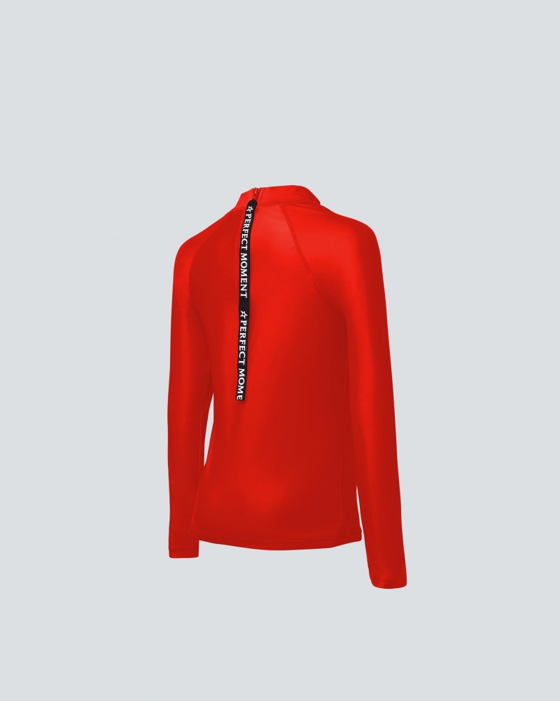 Perfect Moment PM Long Sleeve Rash Guard Rouge | 461809TKY