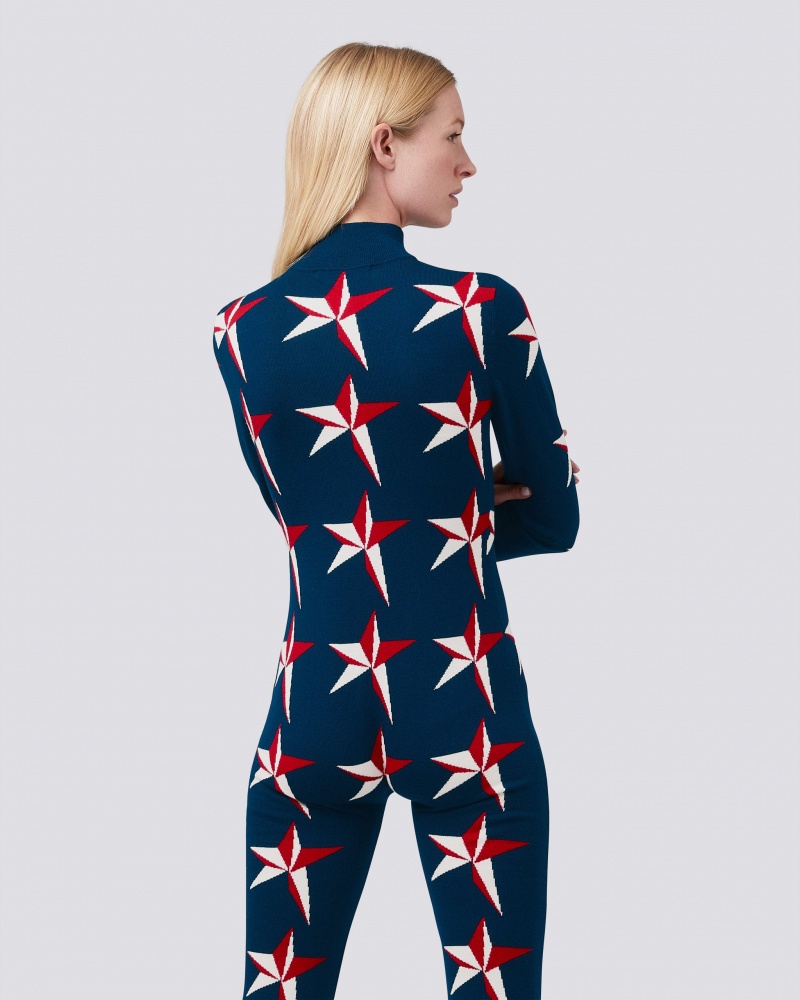 Perfect Moment PM Star Merino Laine Jumpsuit Bleu Marine | 310726GQN