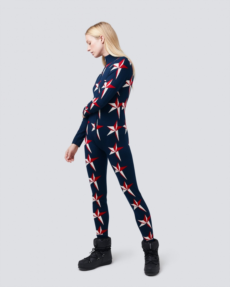 Perfect Moment PM Star Merino Laine Jumpsuit Bleu Marine | 310726GQN