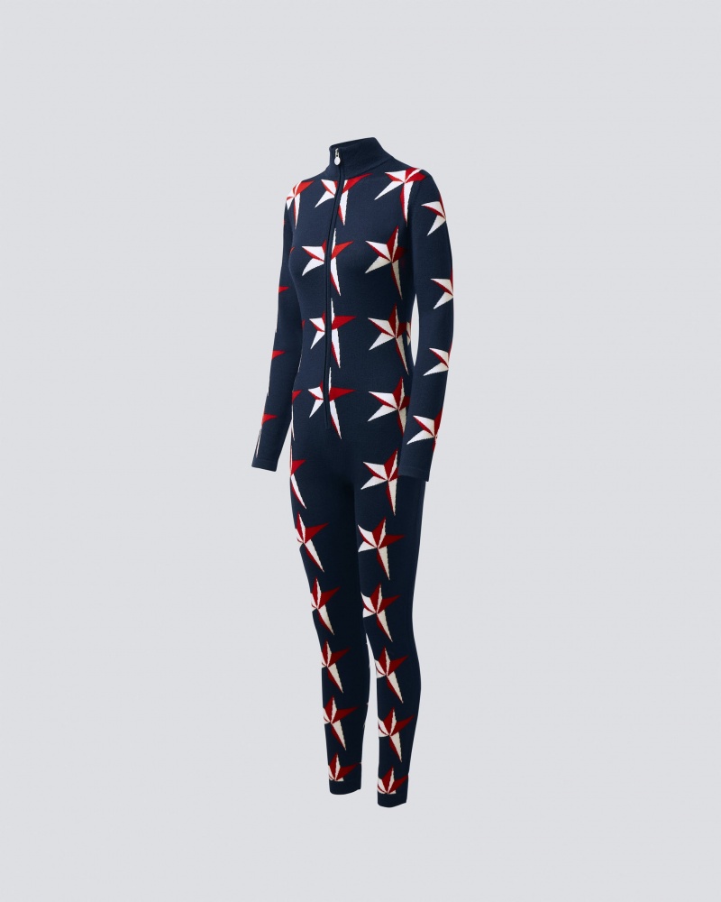 Perfect Moment PM Star Merino Laine Jumpsuit Bleu Marine | 310726GQN
