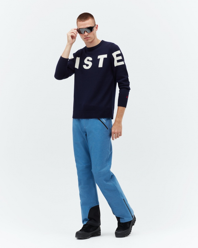 Perfect Moment Piste Merino Laine Pull Bleu Marine | 297135IWY