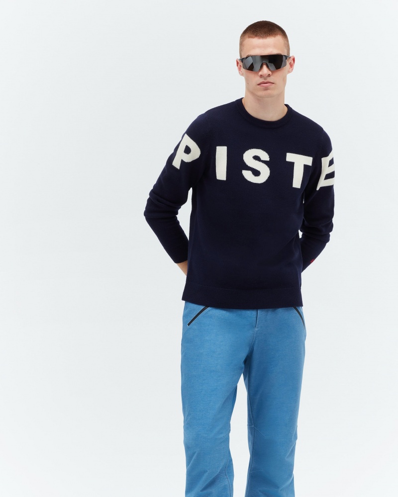Perfect Moment Piste Merino Laine Pull Bleu Marine | 297135IWY