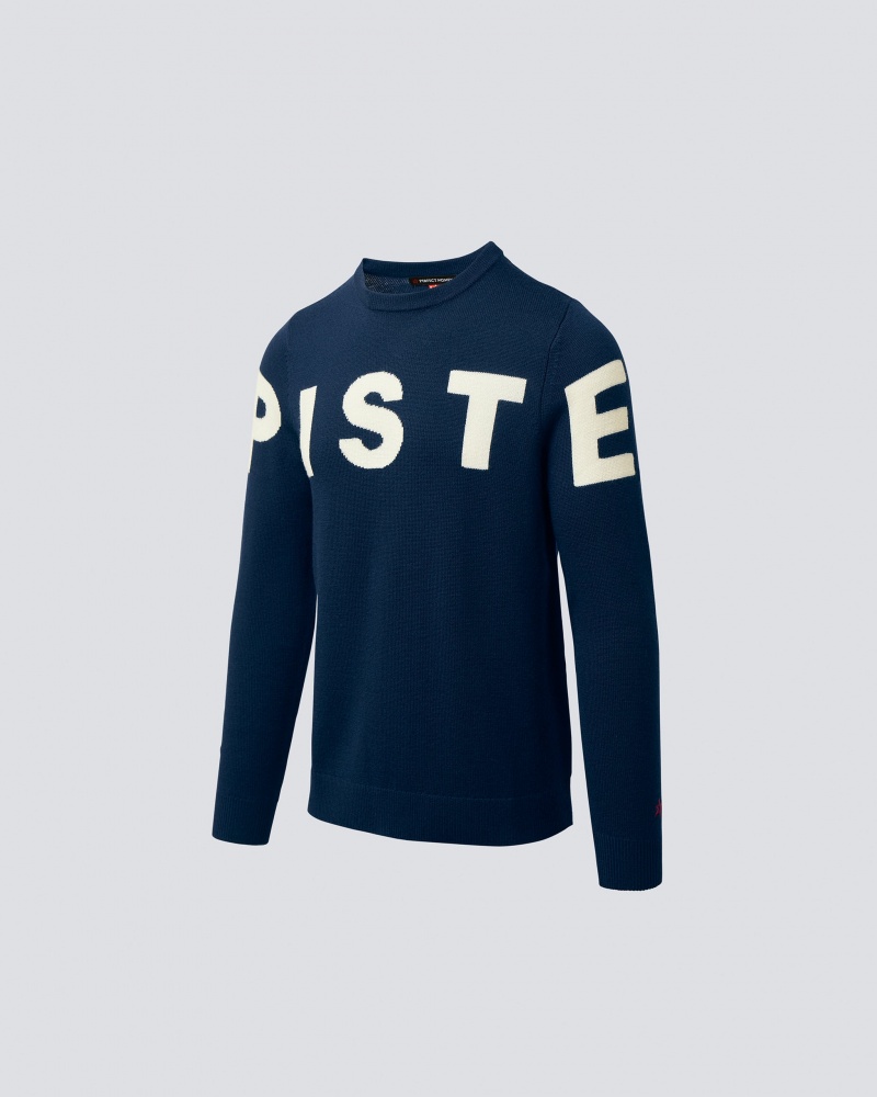 Perfect Moment Piste Merino Laine Pull Bleu Marine | 297135IWY