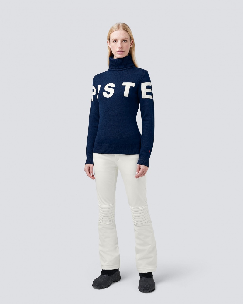 Perfect Moment Piste Merino Laine Pull Bleu Marine | 307196LJR